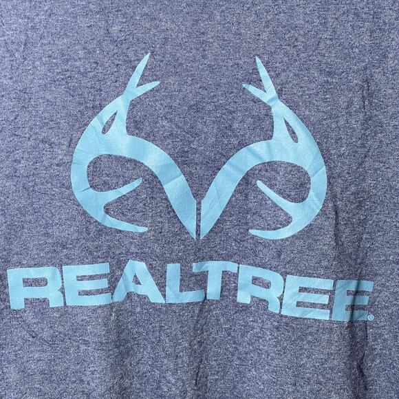 Realtree Men's Antler Logo Tee in Blue Size M (38-40) - Picture 2 of 5